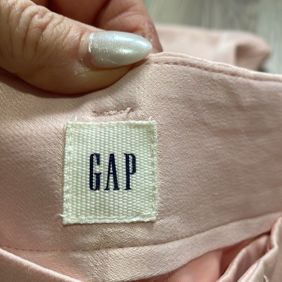 Gap Pink Drapey Trouser Pleated Pants Lt pink Womens size 8 Belt loops Tapered - Picture 10 of 12